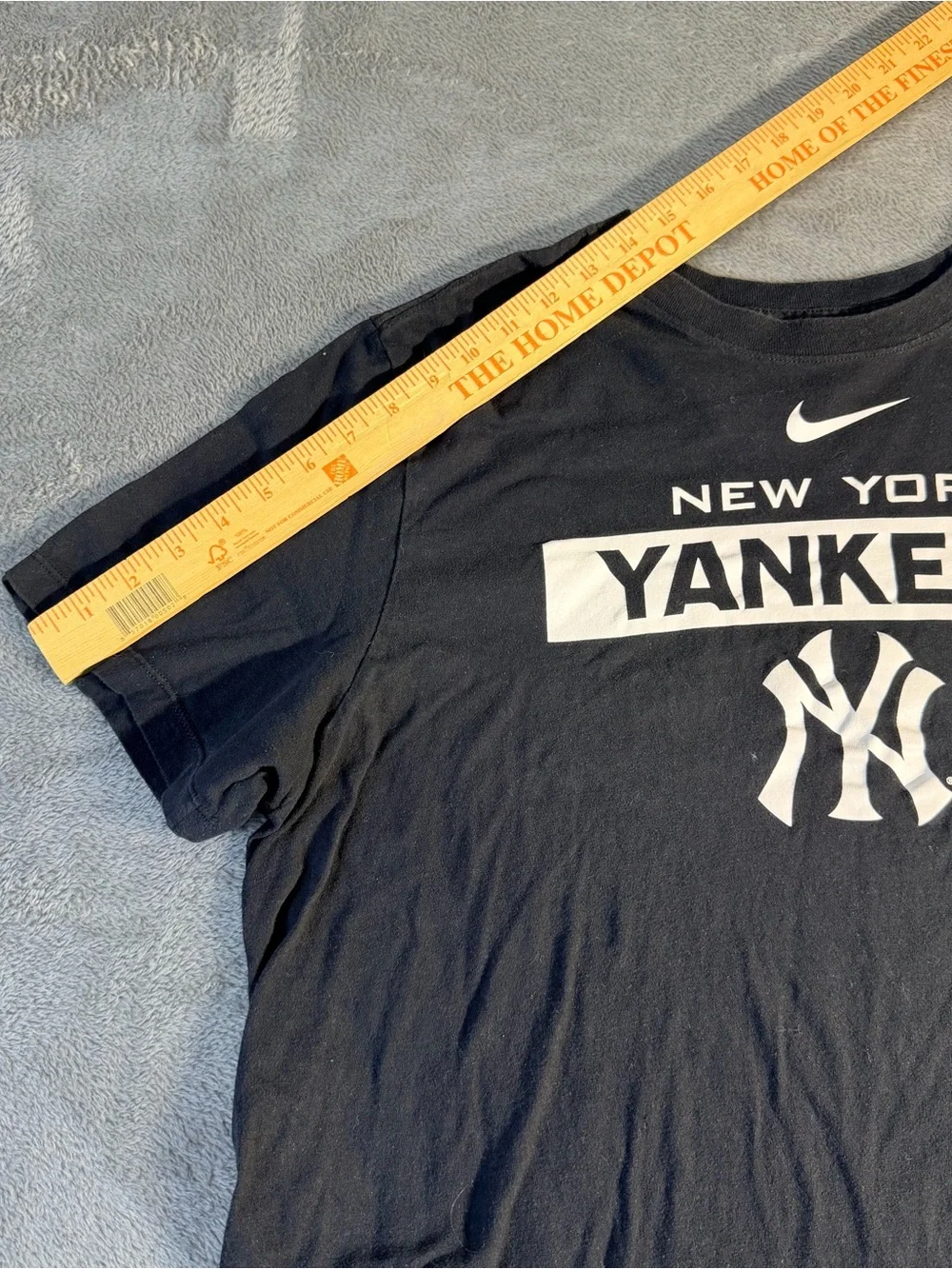 Nike MLB Yankee's Baseball Colaboration T-Shirt Black White Logo's Men's Size XL